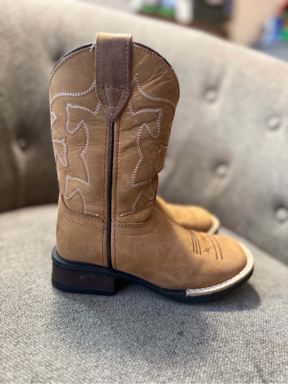 Roper Kids Tan Brown Cowboy Boots